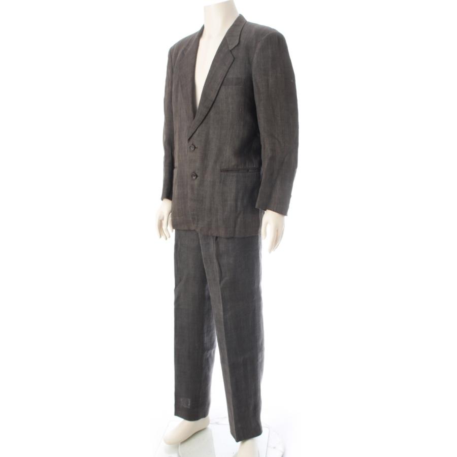 コムデギャルソンオム 80s リネン スーツ HS-11014M HS-11014M ダークグレー M【中古】_1