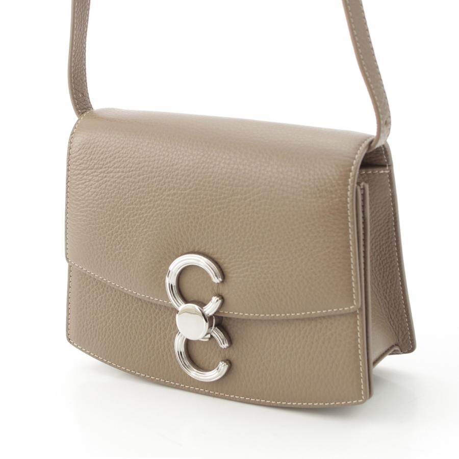 Cafune（カフネ） ペンデュラム レザー ショルダーバッグ グレージュ