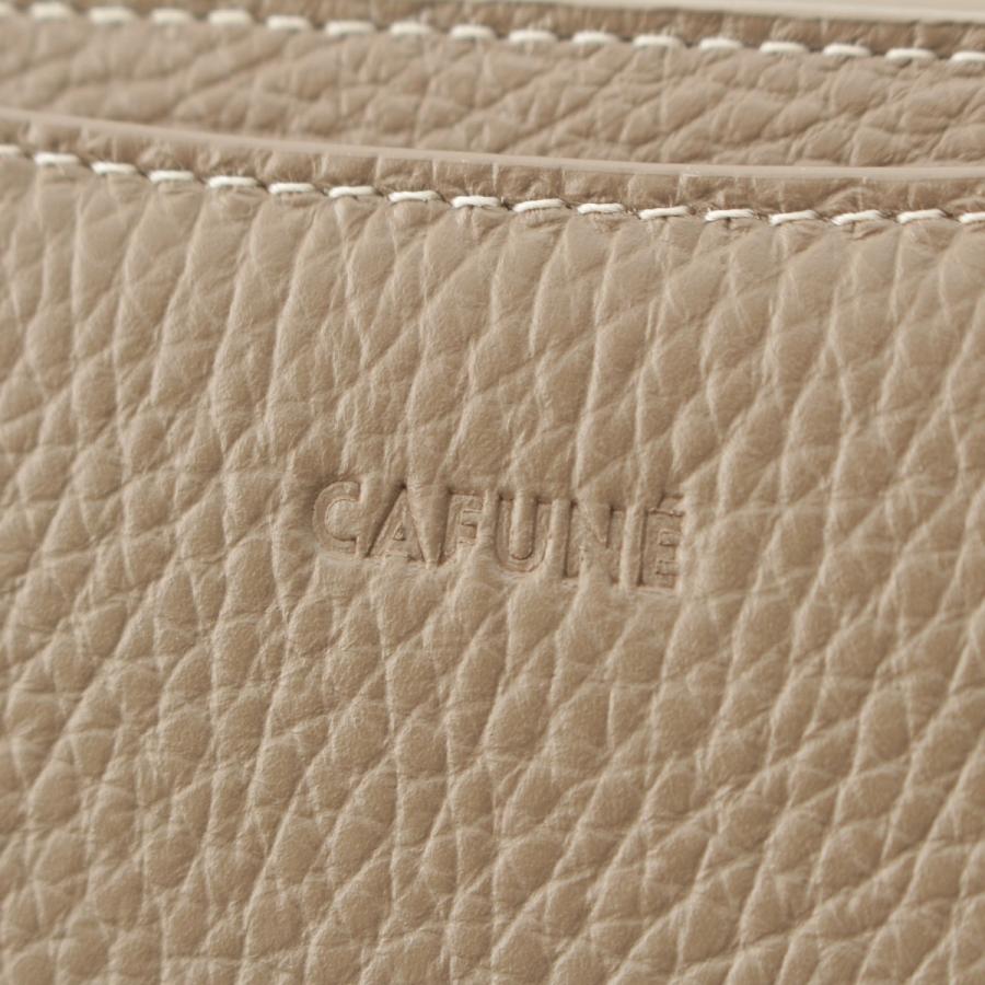 カフネ ペンデュラム レザー ショルダーバッグ グレージュ【中古】 Cafune（カフネ） ペンデュラム レザー ショルダーバッグ グレージュ