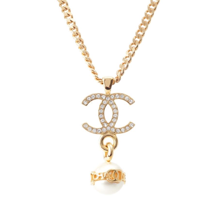 CHANEL（シャネル） B23K ココマーク パール ロゴ ネックレス ゴールド