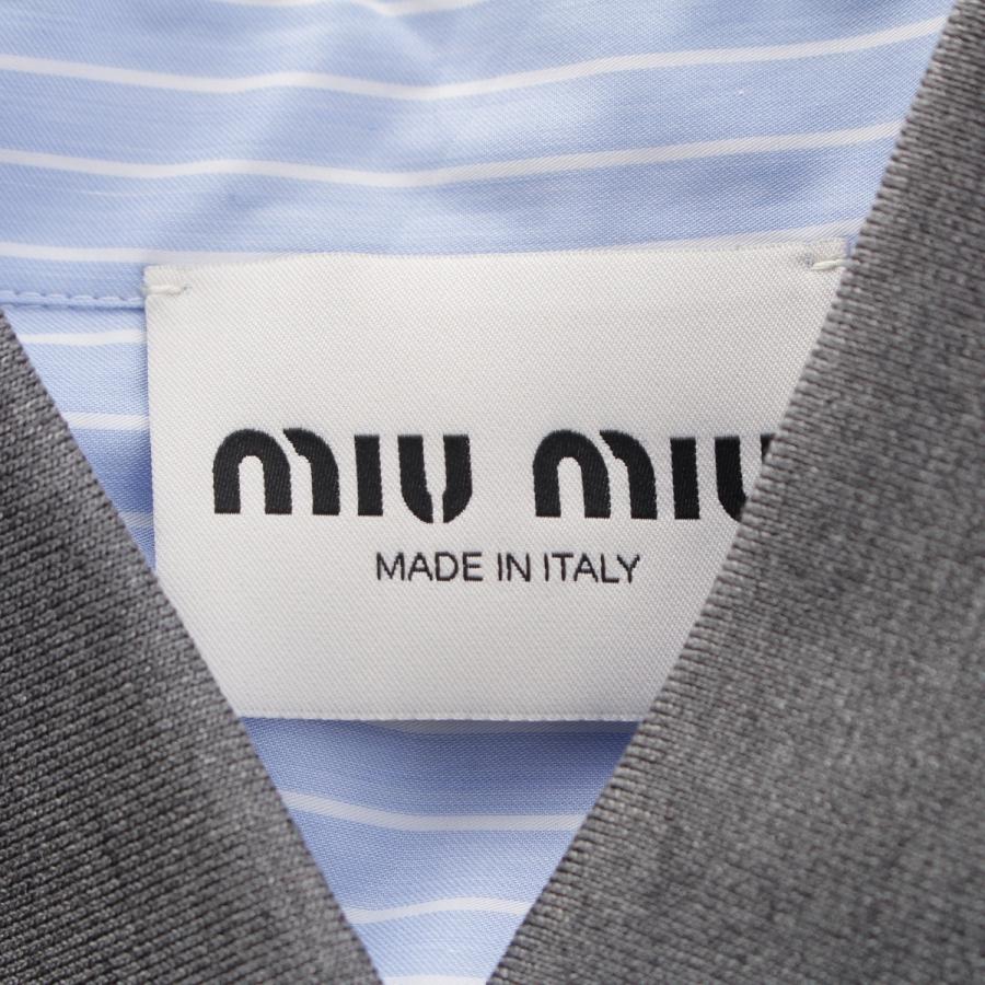miu miu（ミュウミュウ） 24SS コットン ストライプ ポプリンドレス