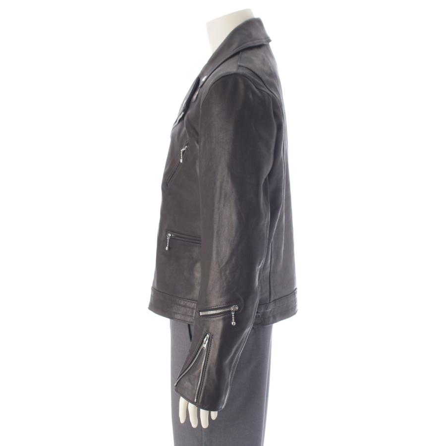 ルイスレザー サイクロン タイトフィット シープスキンレザー ダブル ライダースジャケット アウター ブラック 42【中古】 Lewis Leathers（ルイスレザー） サイクロン タイトフィット シープ