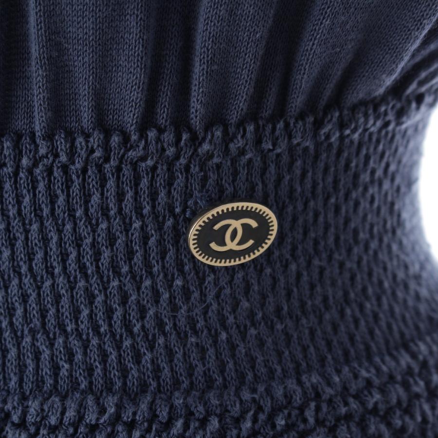 CHANEL（シャネル） コットン 変わり編み 切替 ニット ココマーク