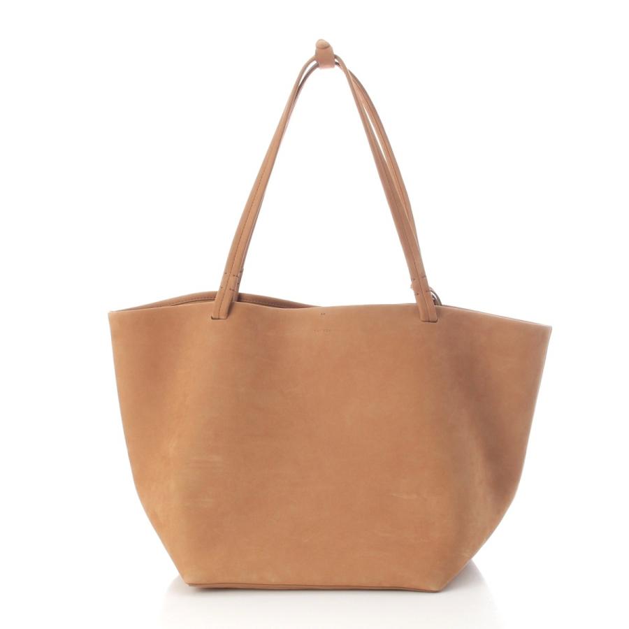 The Row Park Tote Three ベージュ ポーチ付き THE ROW（ザ ロウ） パーク スリー ヌバック ポーチ付き トートバッグ