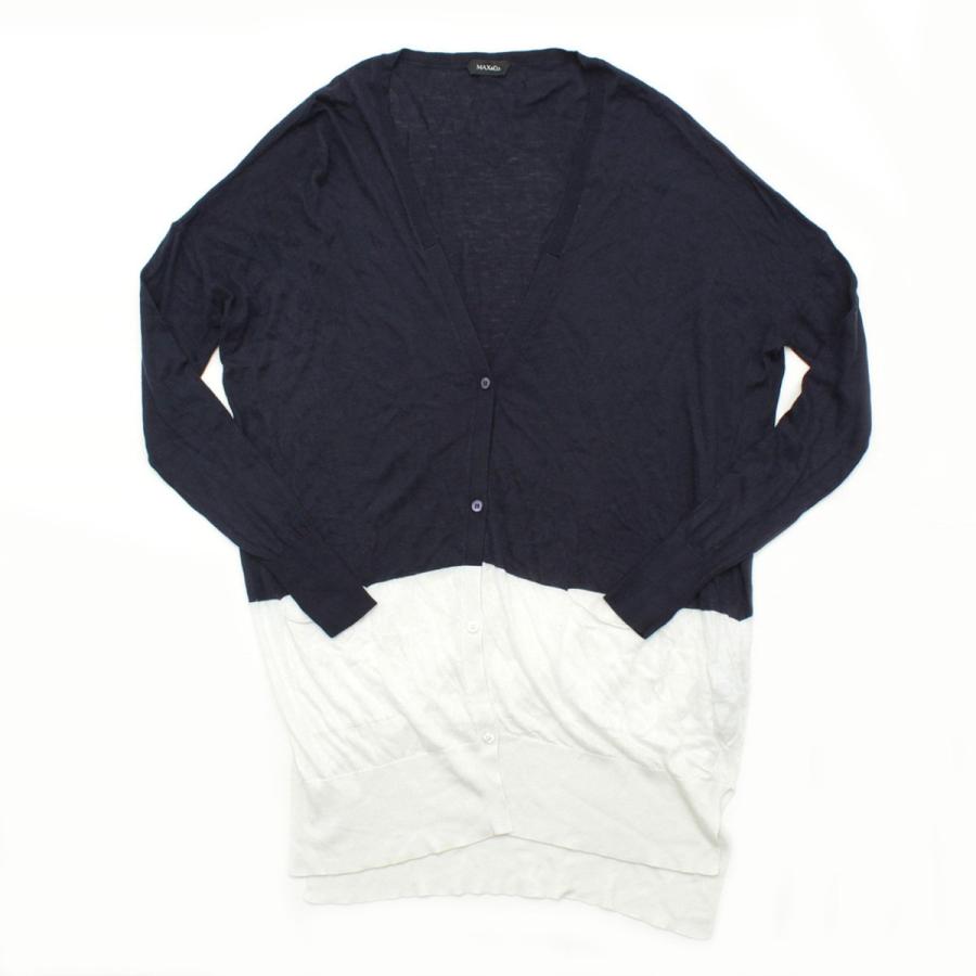 マックスアンドコー】Max & CO カシミヤ混 バイカラー ロング  