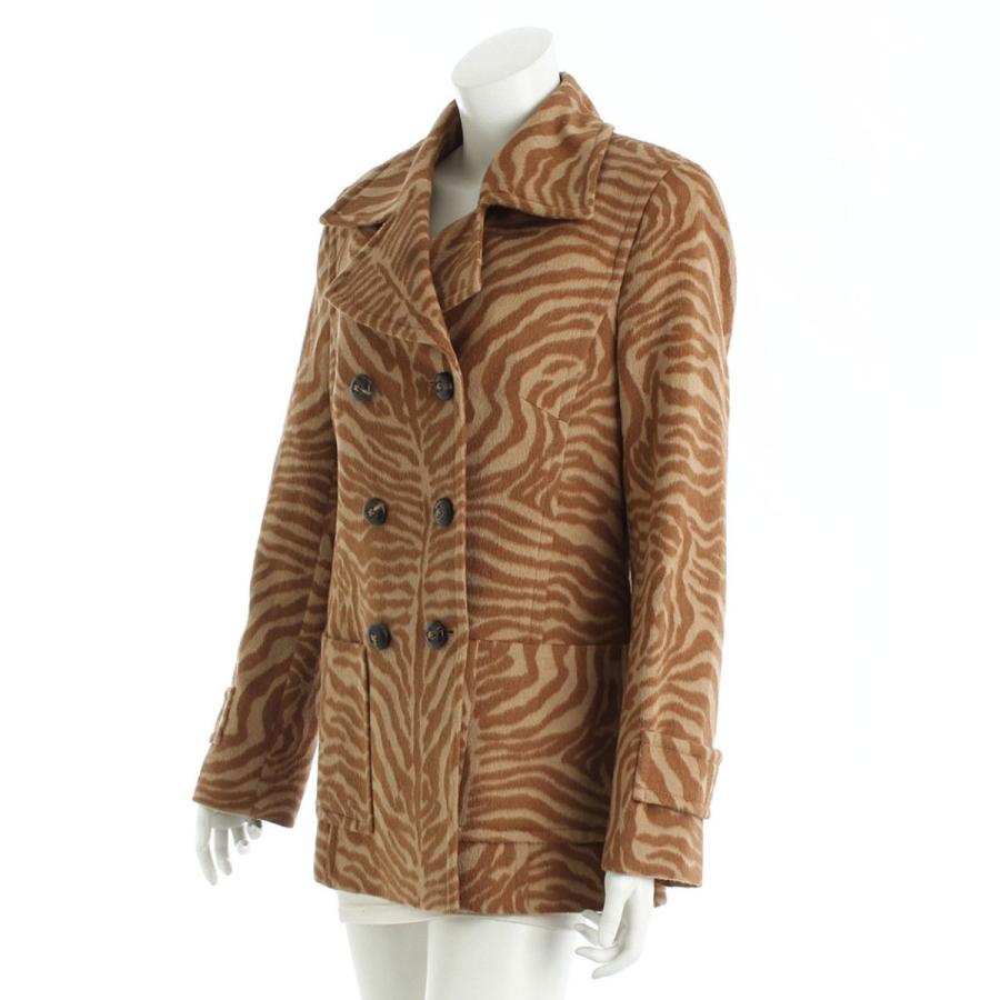 エスカーダ　ゼブラ柄ロングコート エスカーダゼブラ柄ロングコート