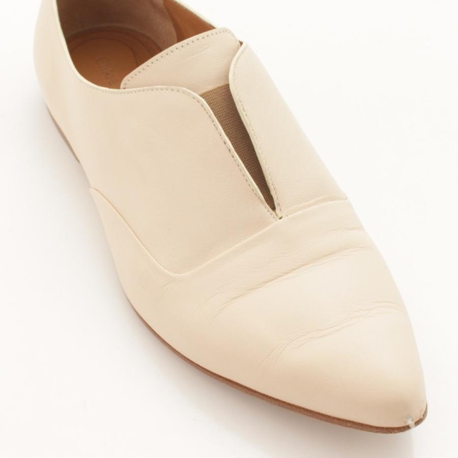 Chloe 【クロエ】Chloe レザー ポインテッドトゥ フラットシューズ 
