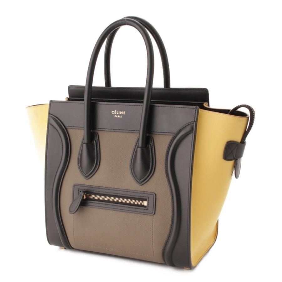 【セリーヌ】Celine　ラゲージ マイクロショッパー レザー ハンドバッグ 167793 トリコロール  【中古】【正規品保証】53038｜retrojp｜02