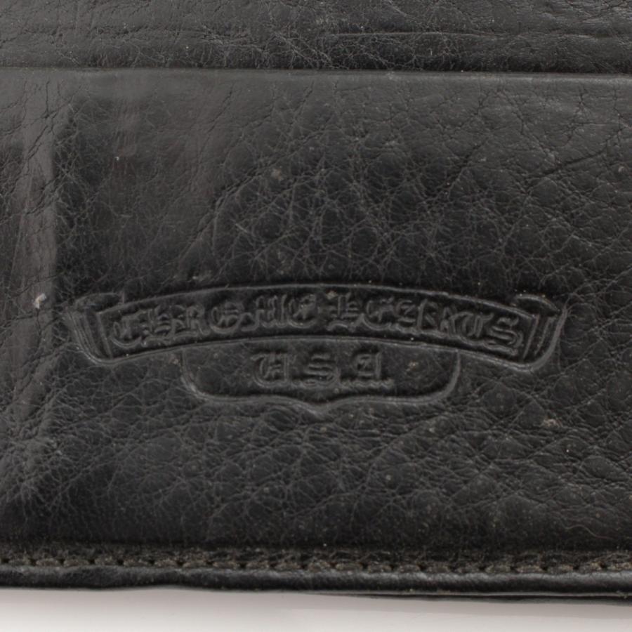 【クロムハーツ】Chrome Hearts　クロスボタン ヘビーレザー ウェーブウォレット 長財布 ブラック 【中古】【正規品保証】59387｜retrojp｜06