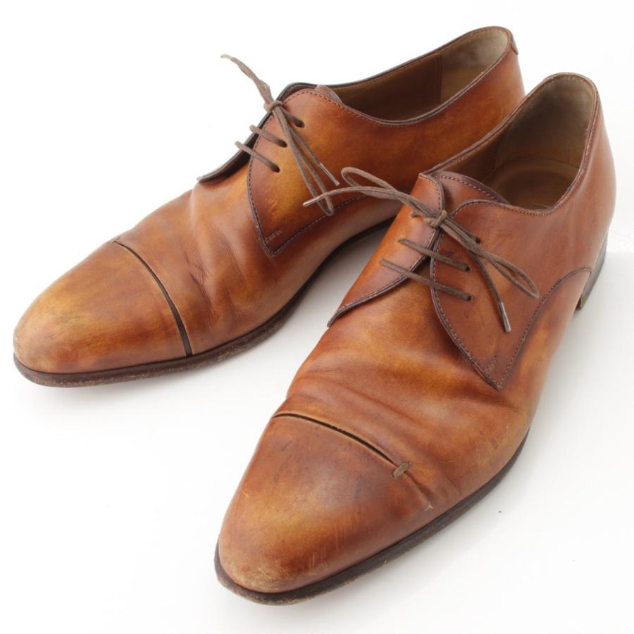 【ベルルッティ】Berluti　GASPARD ガスパール レザー ビジネスシューズ ブラウン 8 1/2 【中古】【正規品保証】60596