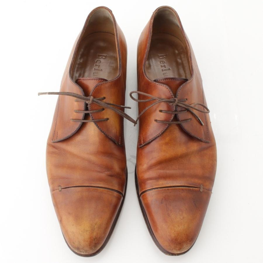 楽天ランキング1位【ベルルッティ】Berluti　GASPARD ガスパール レザー ビジネスシューズ ブラウン 8 1/2 【中古】【正規品保証】60596 自立支援