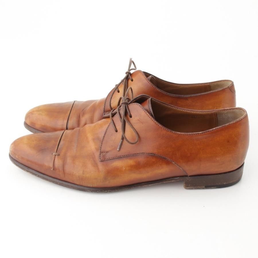 楽天ランキング1位【ベルルッティ】Berluti　GASPARD ガスパール レザー ビジネスシューズ ブラウン 8 1/2 【中古】【正規品保証】60596 自立支援