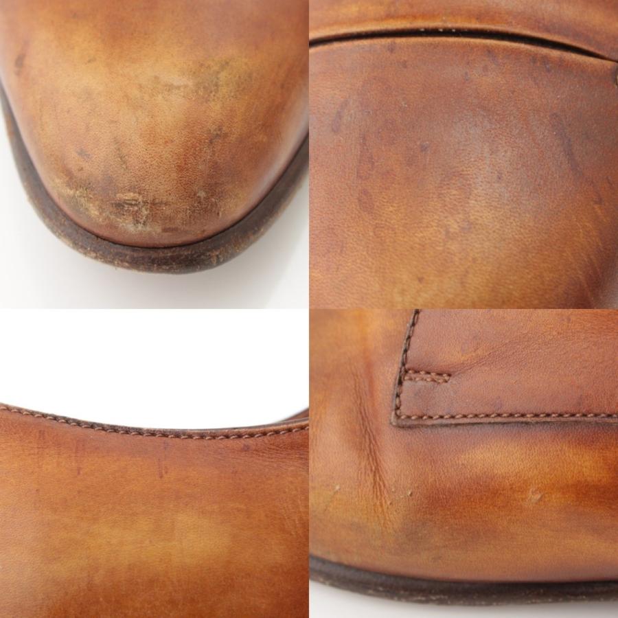 楽天ランキング1位【ベルルッティ】Berluti　GASPARD ガスパール レザー ビジネスシューズ ブラウン 8 1/2 【中古】【正規品保証】60596 自立支援