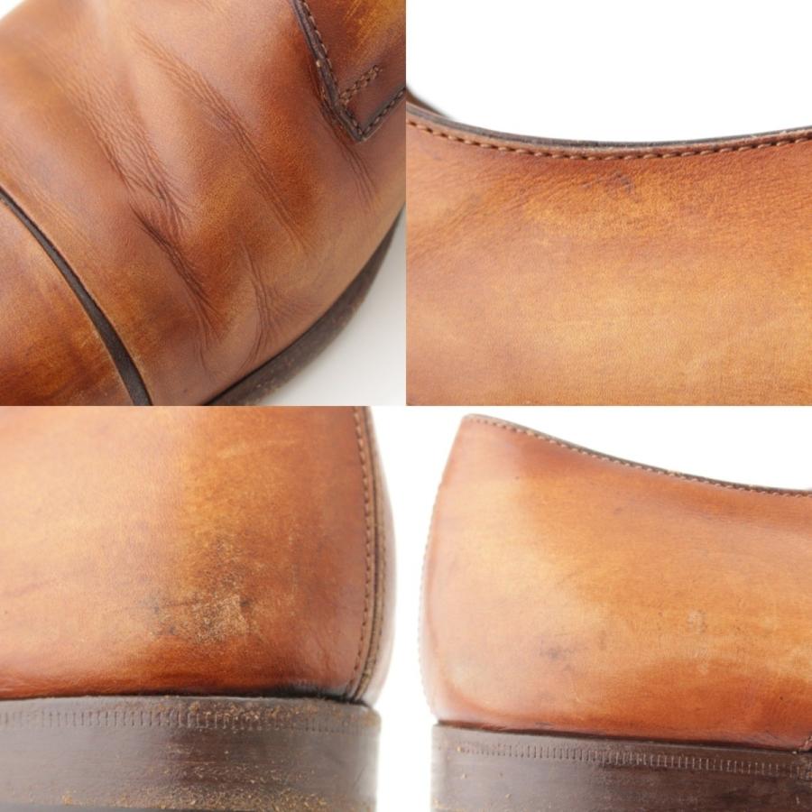 楽天ランキング1位【ベルルッティ】Berluti　GASPARD ガスパール レザー ビジネスシューズ ブラウン 8 1/2 【中古】【正規品保証】60596 自立支援