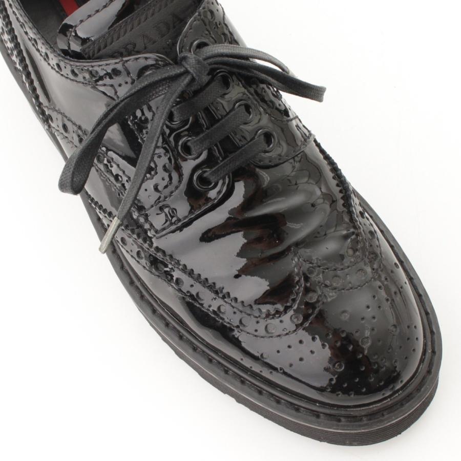 PRADA 【プラダ】Prada スポーツ ウィングチップ エナメル シューズ 
