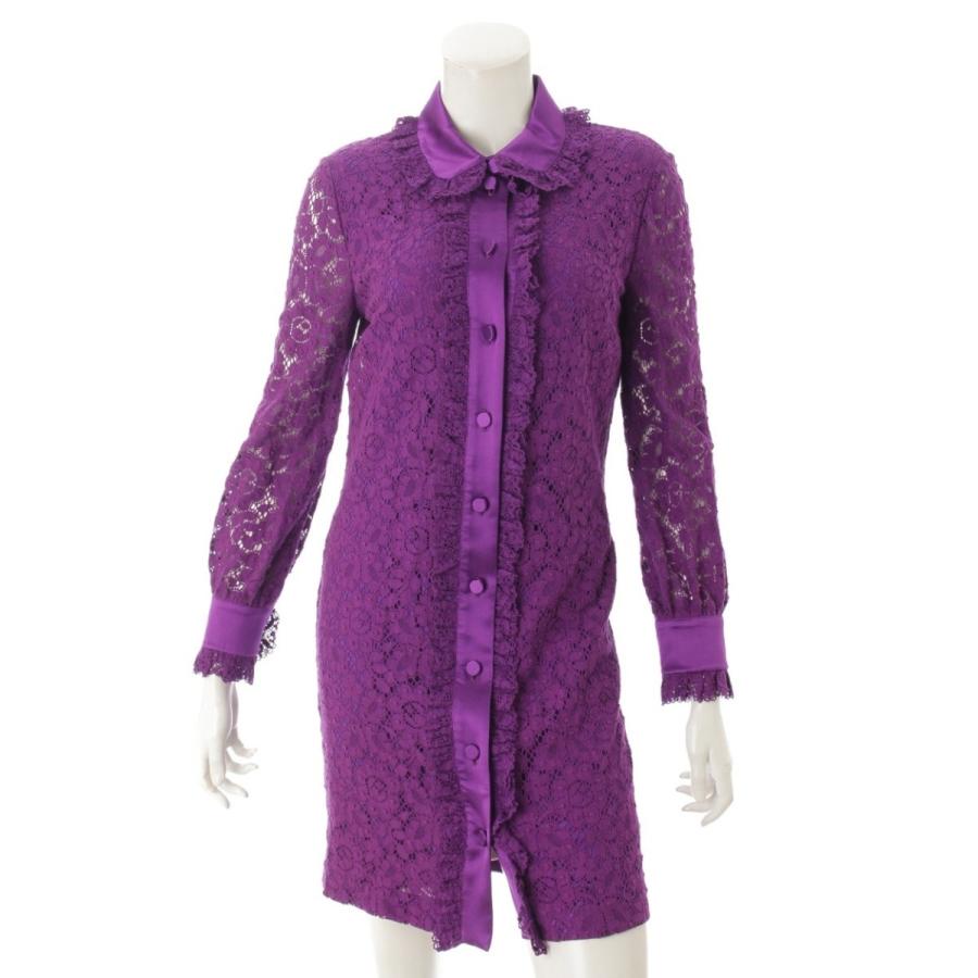 通販 レース グッチ Gucci ドレス 未使用 中古 正規品保証 40 パープル ワンピース ワンピース チュニック