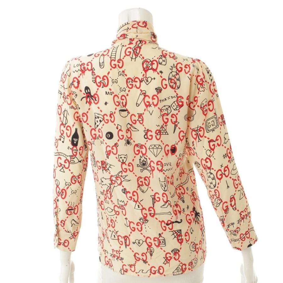 GUCCI 【グッチ】Gucci GGゴースト リボンブラウス シャツ トップス 