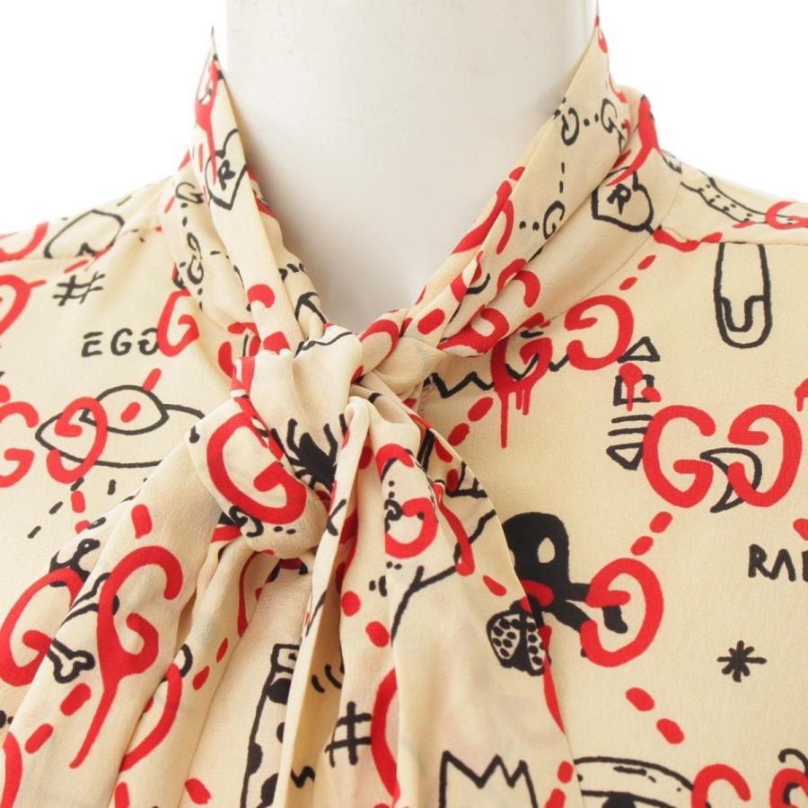 GUCCI 【グッチ】Gucci GGゴースト リボンブラウス シャツ トップス 