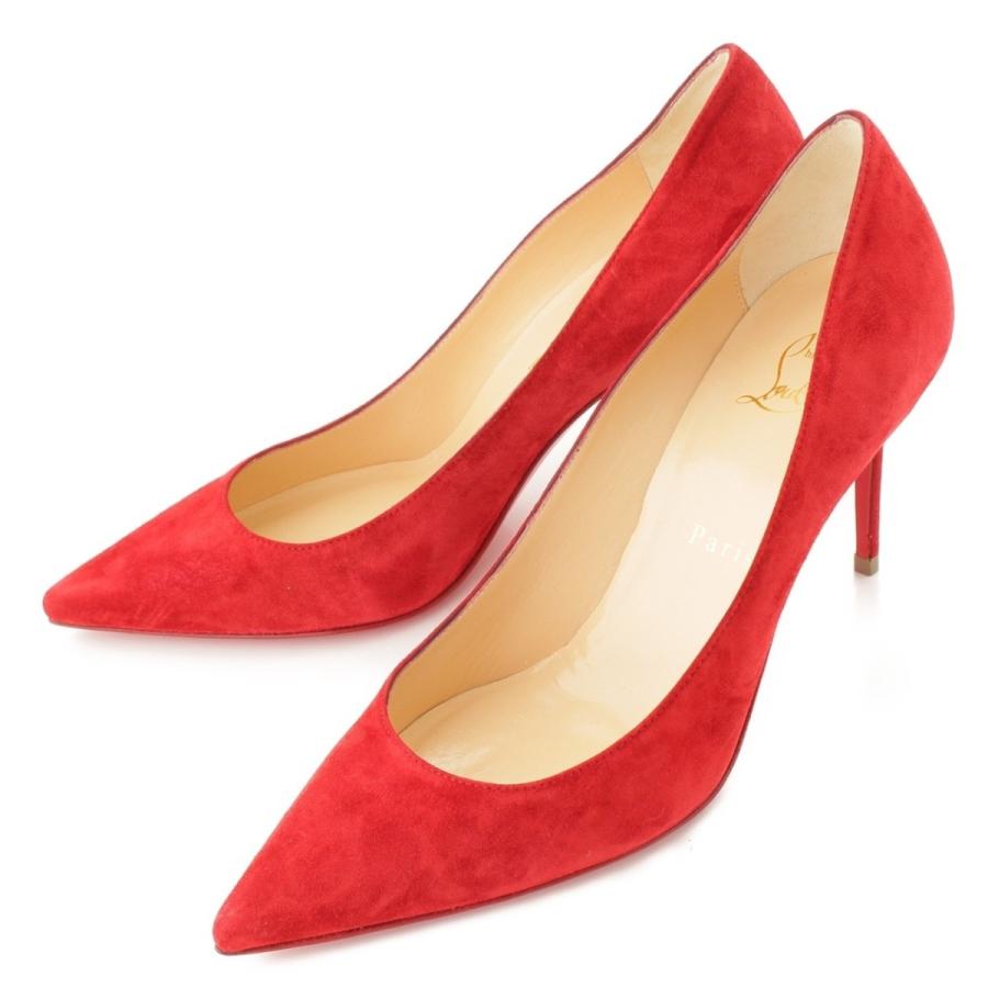 クリスチャン ルブタン Christian Louboutin Decollete デコルテ スエード ポインテッドトゥ パンプス レッド 36 1 2 未使用 中古 正規品保証 654 654 Www Retro Jp 通販 Yahoo ショッピング