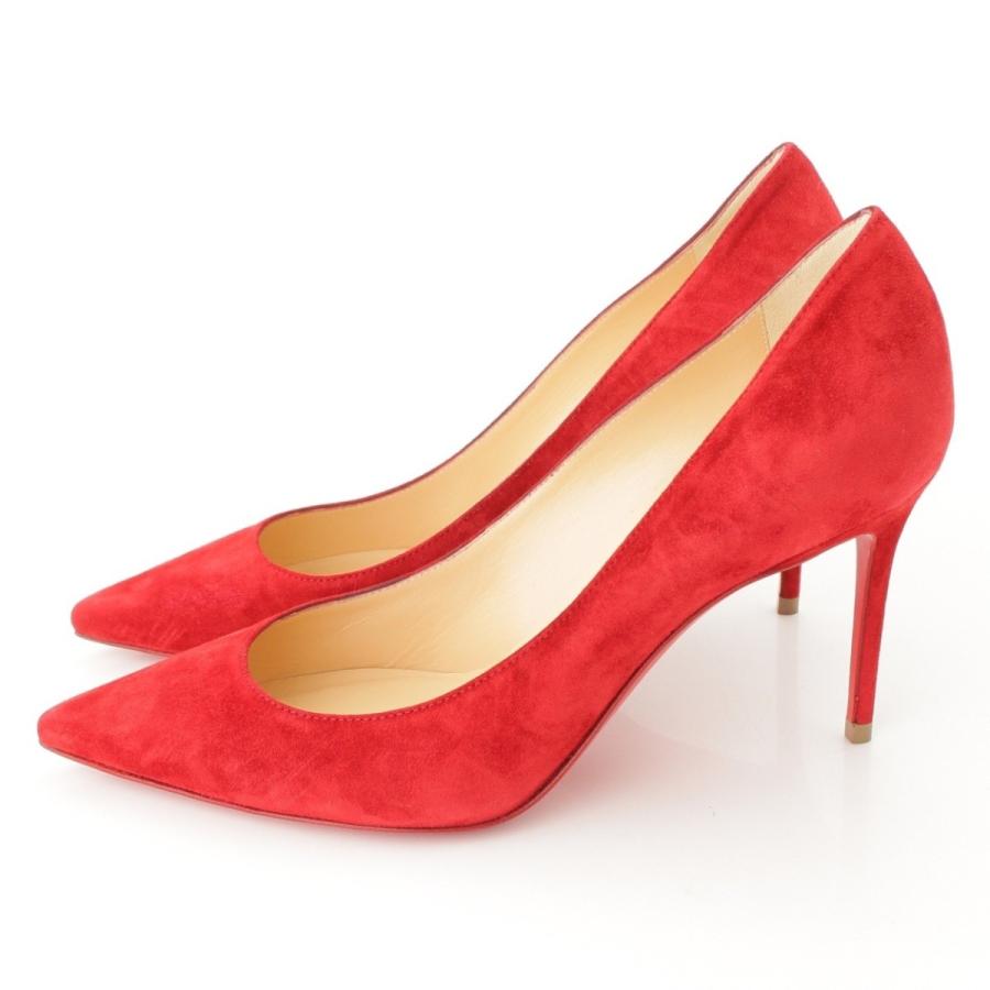 クリスチャン ルブタン Christian Louboutin Decollete デコルテ スエード ポインテッドトゥ パンプス レッド 36 1 2 未使用 中古 正規品保証 654 654 Www Retro Jp 通販 Yahoo ショッピング