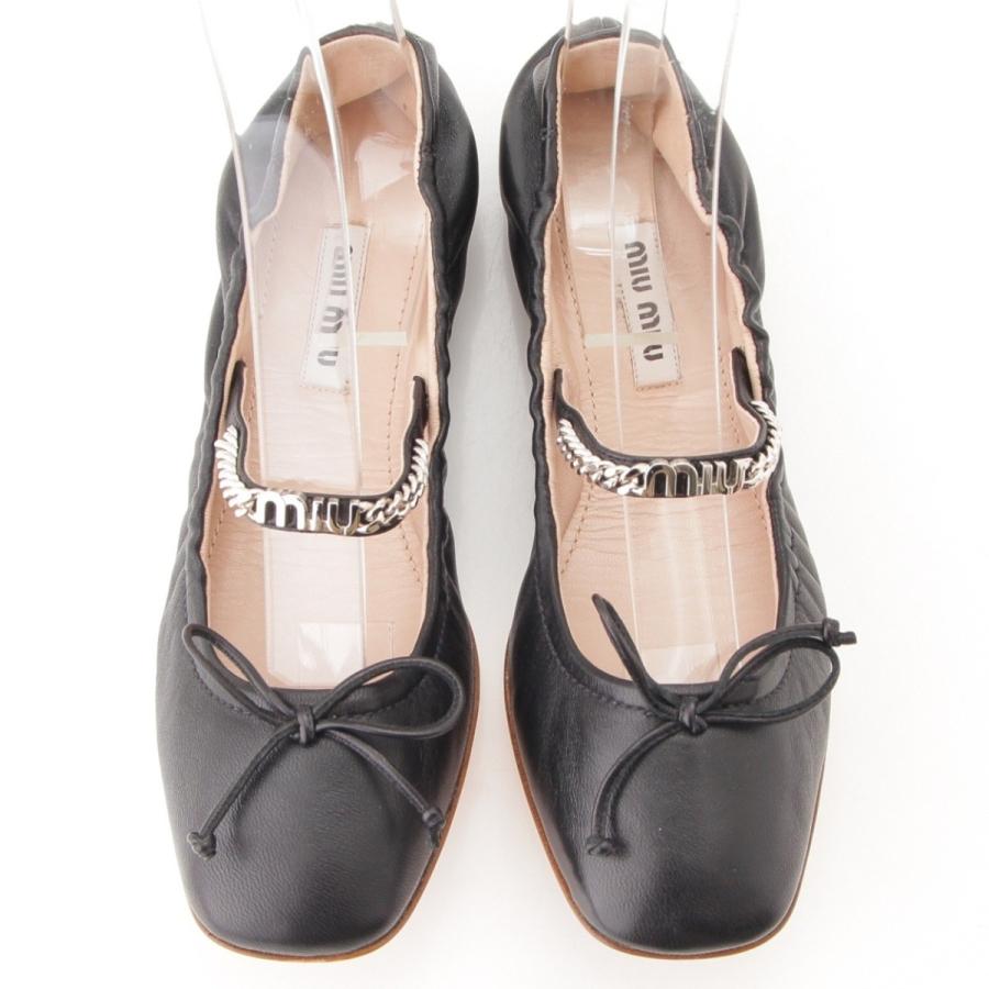 miu 【ミュウミュウ】Miu Miu チェーン バレエ フラットシューズ 