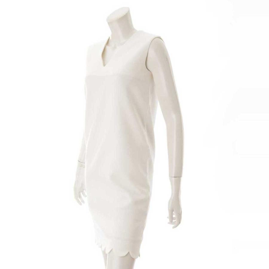 ヨーコチャン Yoko Chan 17年 Vネック スカラップ ノースリーブ ワンピース ホワイト 36 中古 正規品保証 Www Retro Jp 通販 Yahoo ショッピング