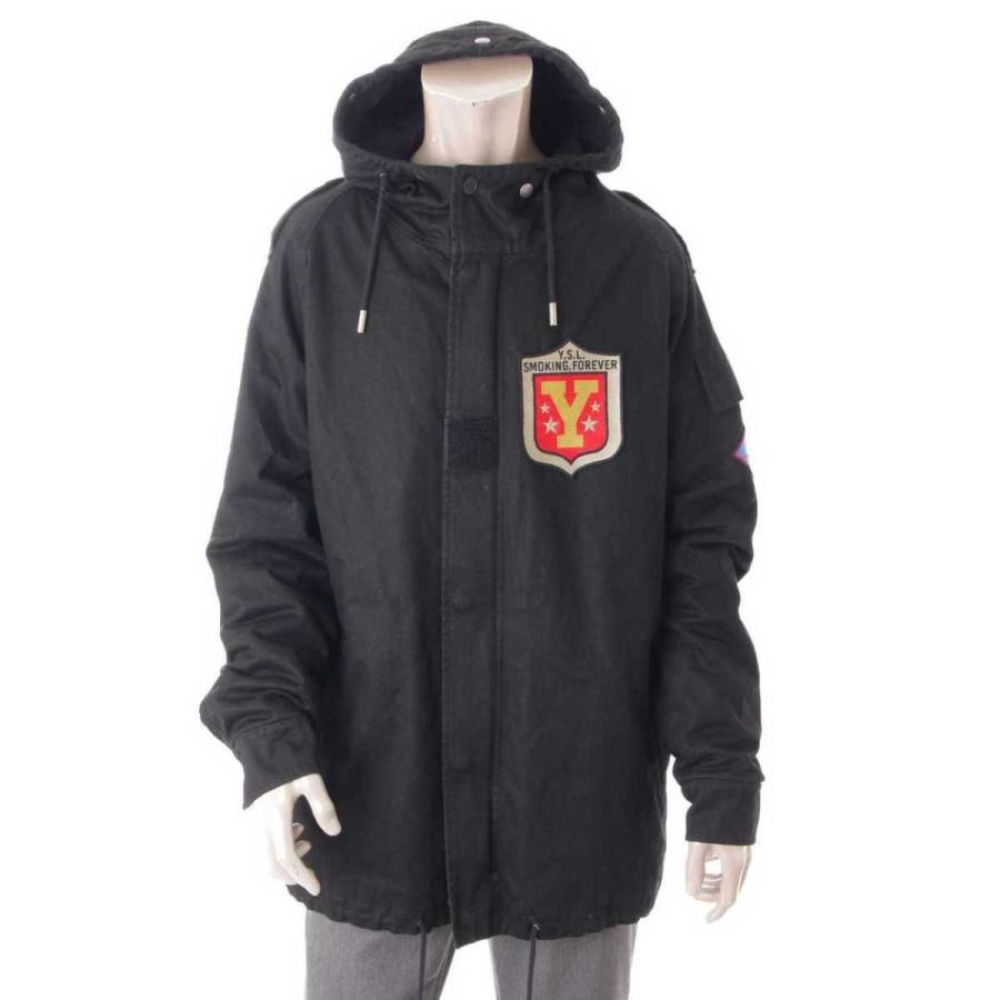 SAINT LAURENT サンローランパリブラック モッズコート