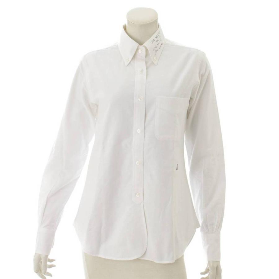 マディソンブルー】MADISON BLUE メッセージ シャツ ブラウス ホワイト  