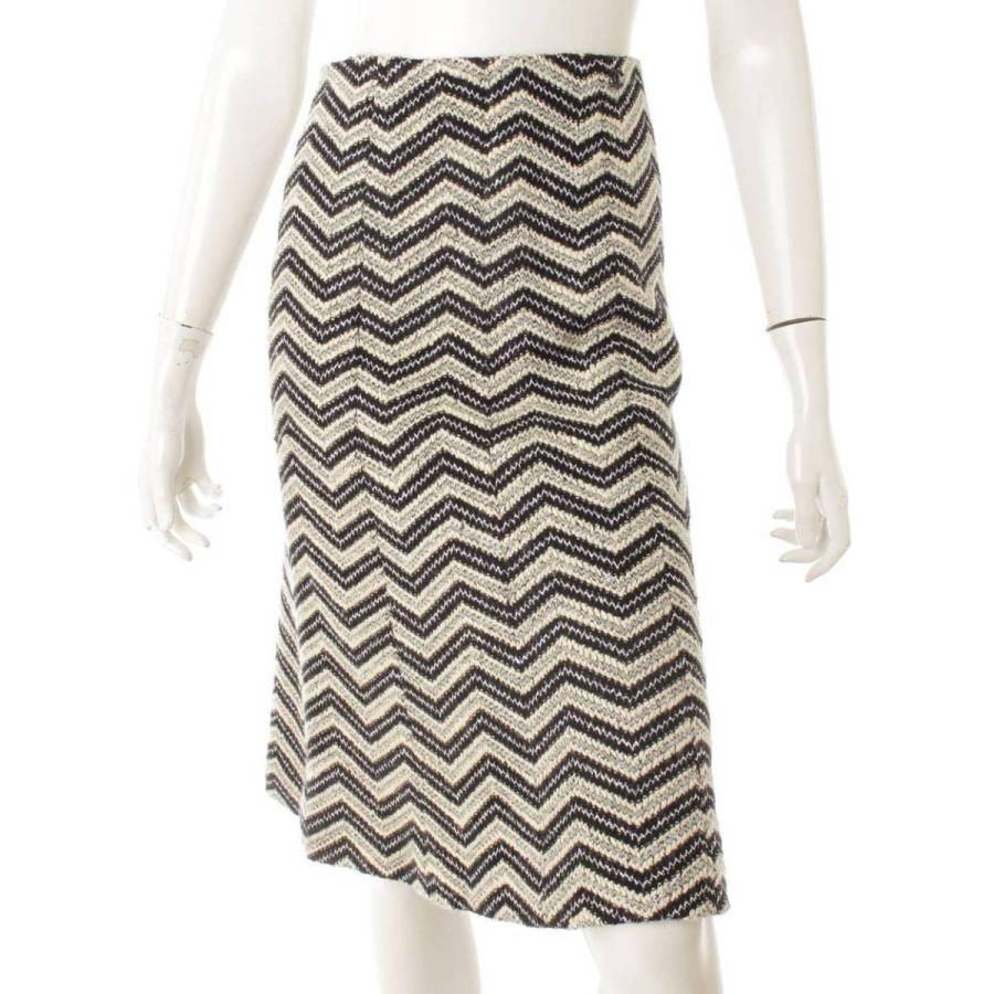 シャネル】Chanel 02A ココマーク ラインストーン ツイード スカート  