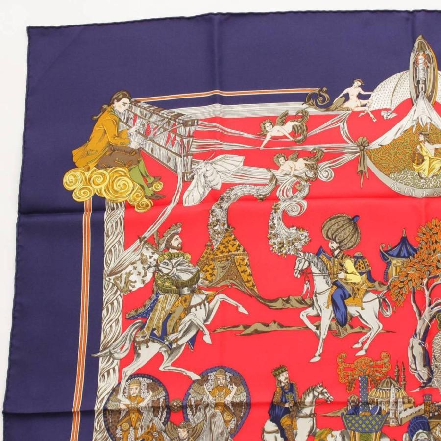 未使用〉エルメスHERMESスカーフ90 Au FIL de la SOIE - drenioaraujo