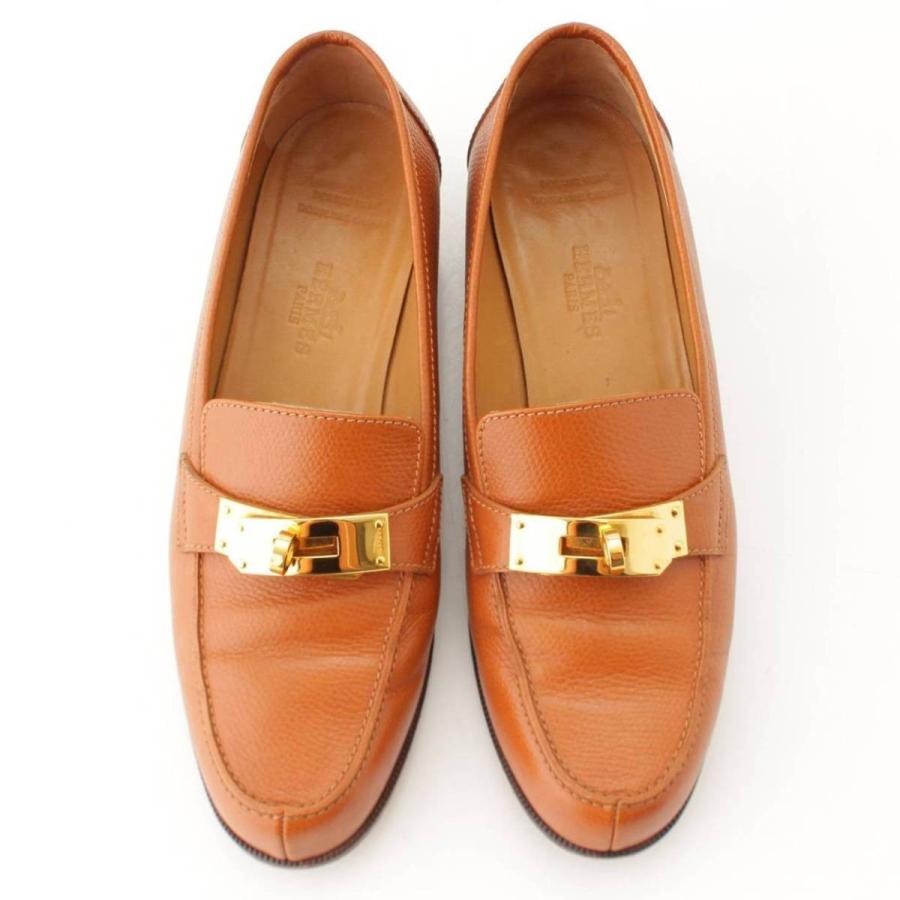 SALEHermes ケリー ローファー 36 84281 シューズ キャメル