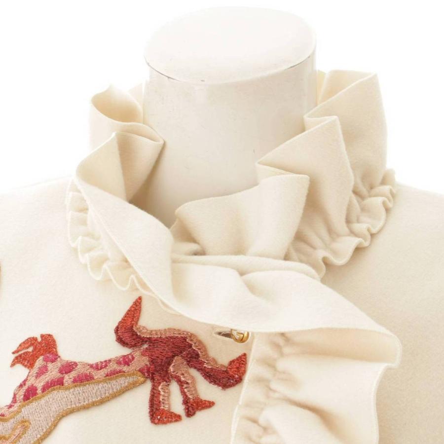 最終値下げ‼︎ GUCCI グッチGG柄フリルロングコートドラゴン刺繍