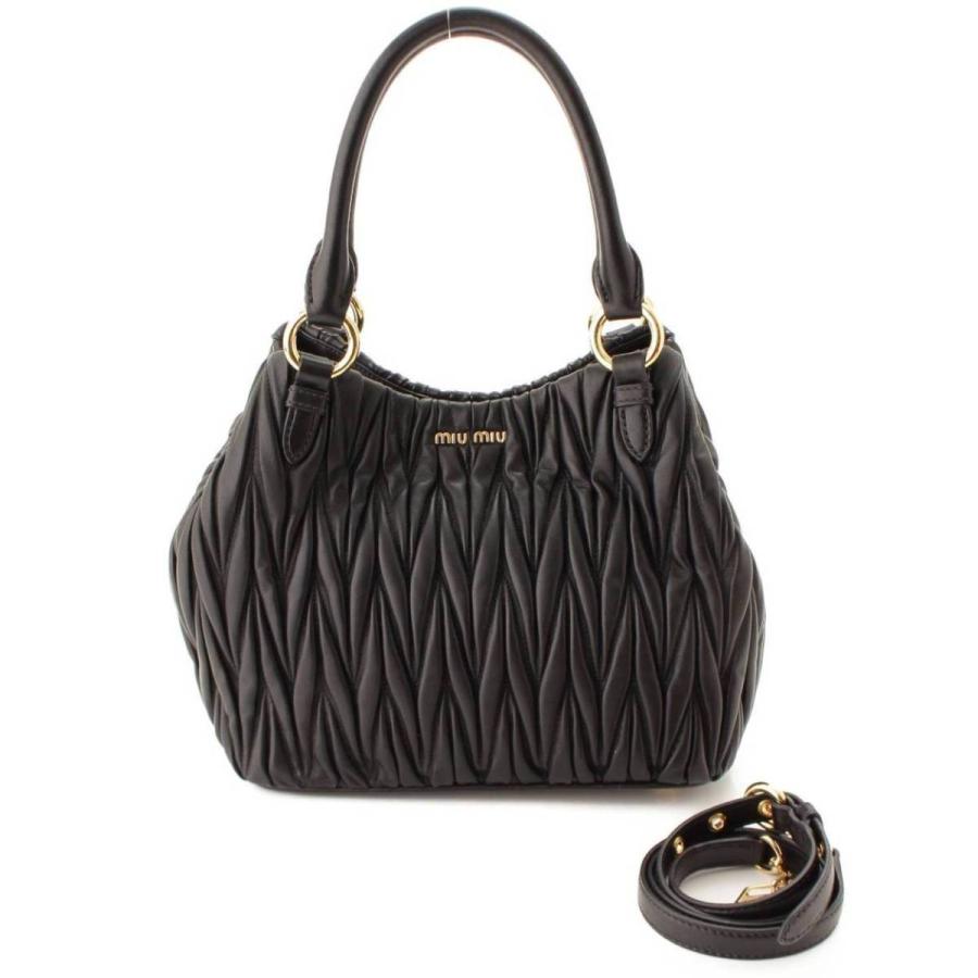 ミュウミュウ】Miu Miu マテラッセ レザー 2way ギャザー 