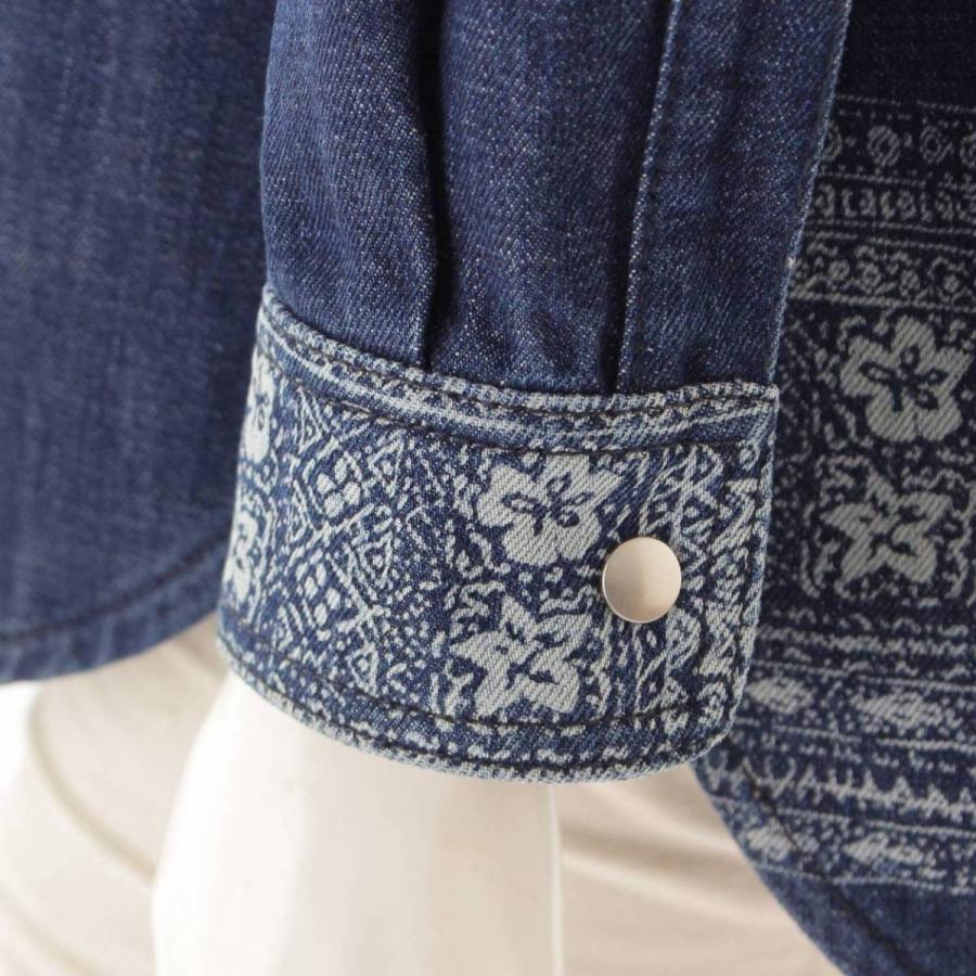 クリスチャン ディオール】Christian Dior BEE刺繍 総柄 デニムシャツ 