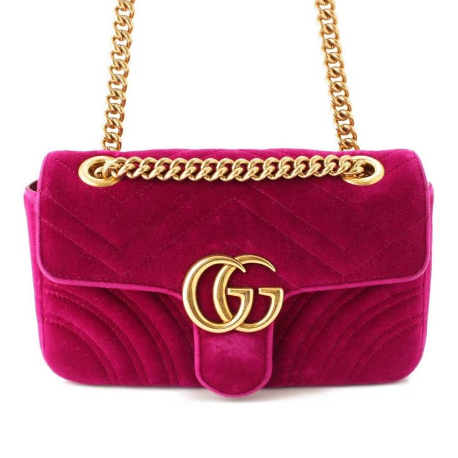 グッチ】Gucci GGマーモント ベロア チェーン ショルダーバッグ 446744 
