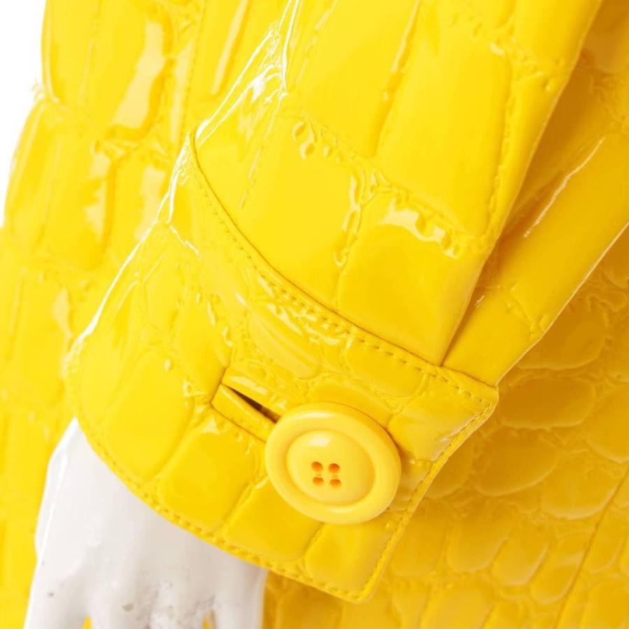 miu 【ミュウミュウ】Miu Miu クロコ型押し エナメル ロングコート 