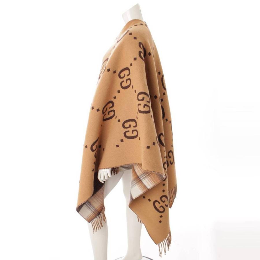 祝日祝日Gucci 18AW GGウール リバーシブル チェック ポンチョ 553118