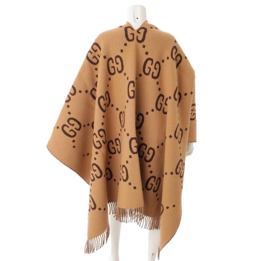 日本最大の Gucci 18AW GGウール ブラウン リバーシブル チェック