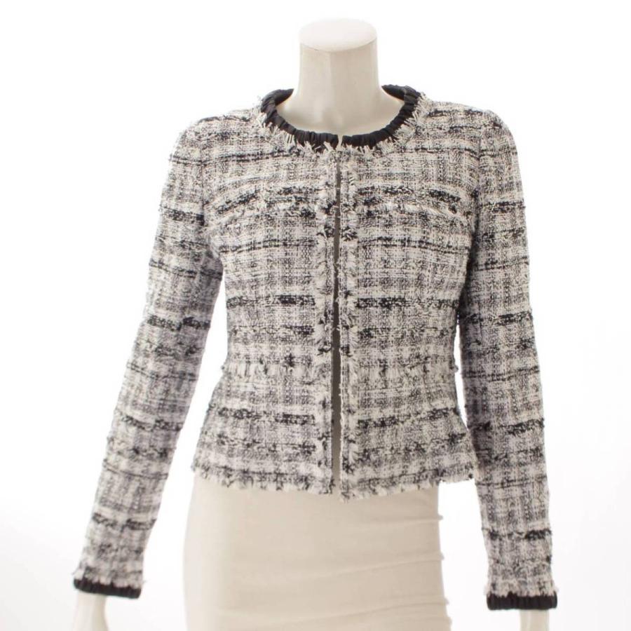 Rene 【ルネ】Rene ツイード ジャケット ブラック×ホワイト 38 【中古  