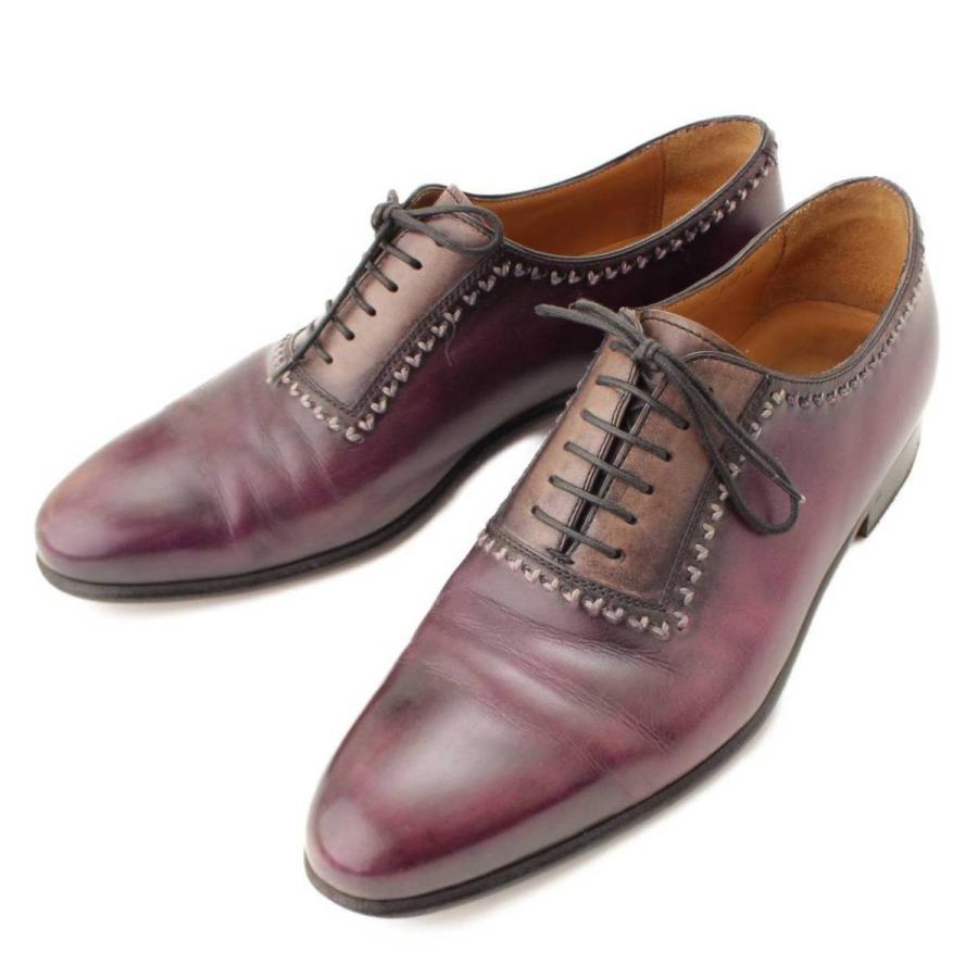 【ベルルッティ】Berluti　フィルダリアーヌ コレクション レースアップシューズ パープル 7 【中古】【正規品保証】91051