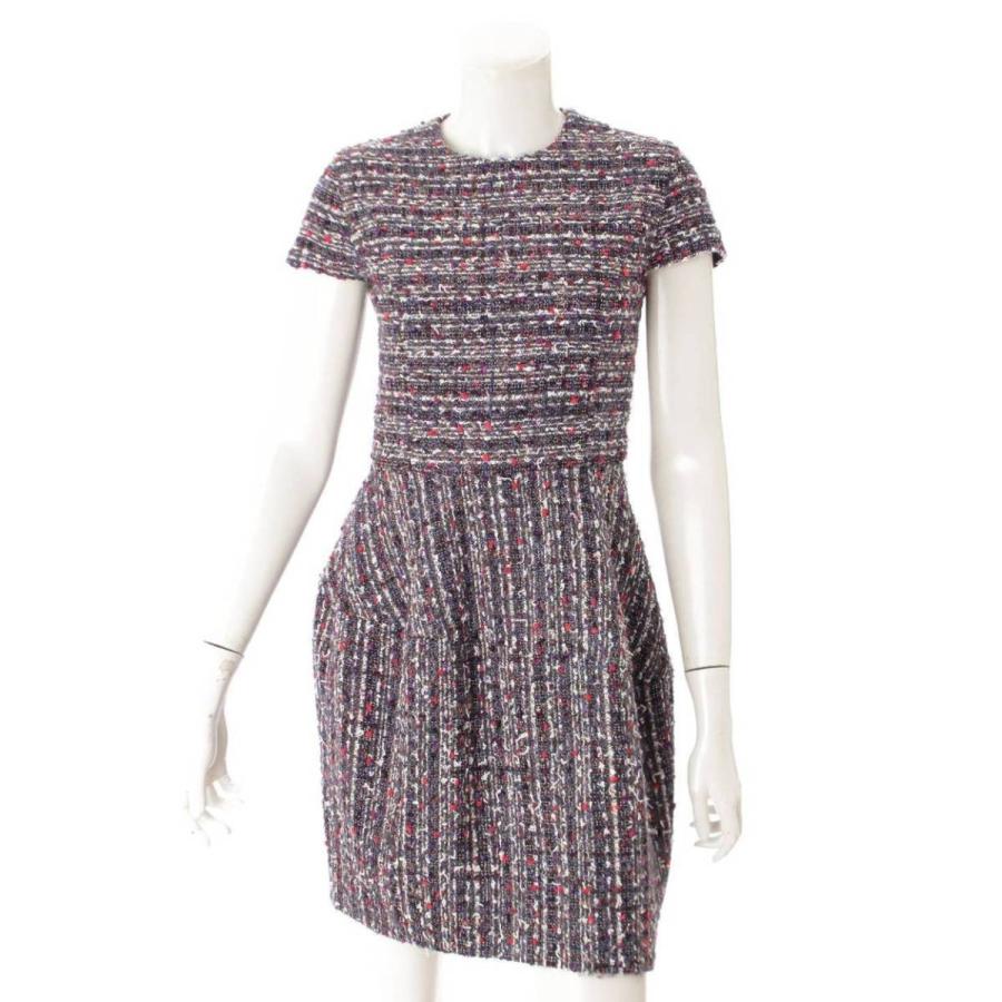 ヨーコチャン】YOKO CHAN ツイード バルーンドレス ワンピース  