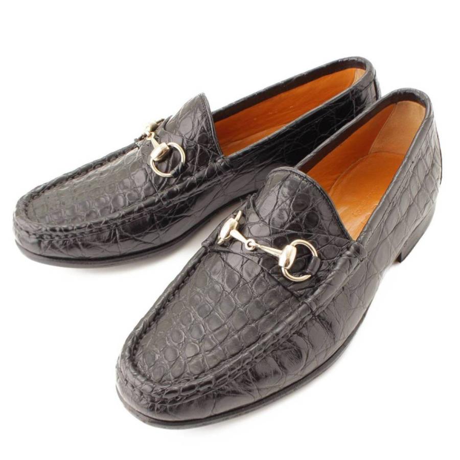 グッチ】Gucci クロコ ホースビットローファー スリッポン 155182