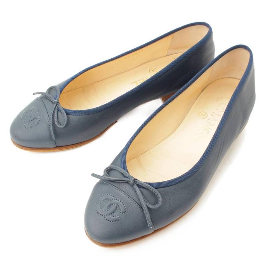 CHANEL バレエシューズ フラット シャネル バイカラー 36 1/2C CHANEL バレエシューズ フラット シャネル バイカラー 36 1/2C