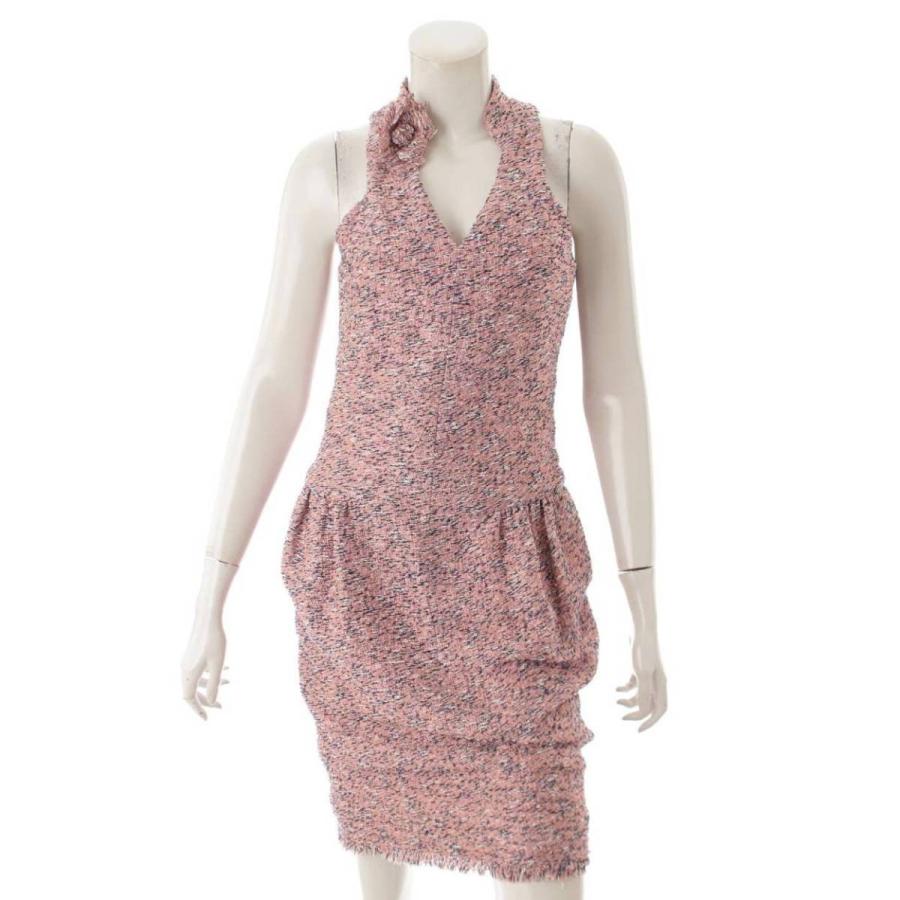 CHANEL 【シャネル】Chanel カメリアコサージュ付き ツイード  