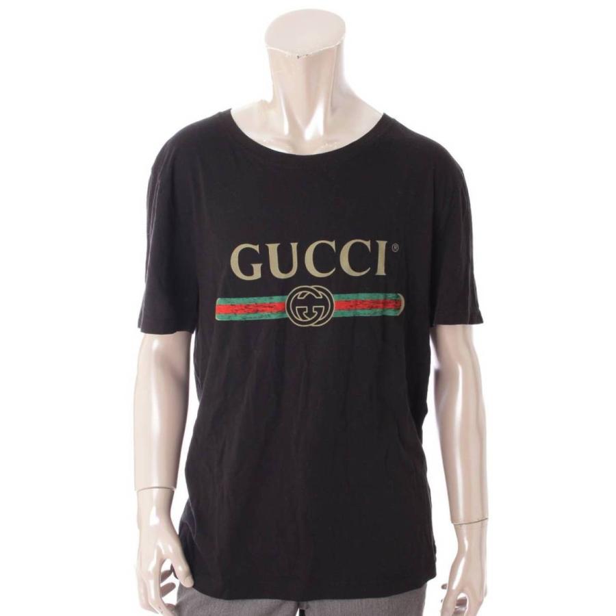グッチ Gucci メンズ ヴィンテージ ロゴ プリント Tシャツ ブラック M 中古 正規品保証 Www Retro Jp 通販 Yahoo ショッピング