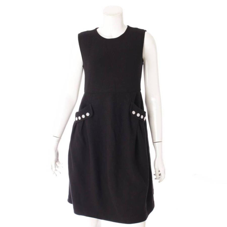 フォクシー Foxey ノースリーブ パール フラワーモチーフ ワンピース ブラック 38 中古 正規品保証 Www Retro Jp 通販 Yahoo ショッピング