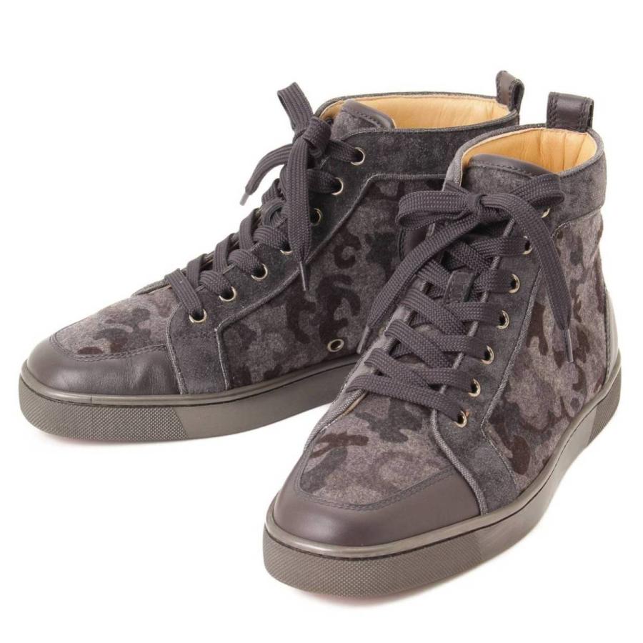 クリスチャン ルブタン Christian Louboutin メンズ ルイス ハイカットスニーカー グレー 40 中古 正規品保証 Www Retro Jp 通販 Yahoo ショッピング