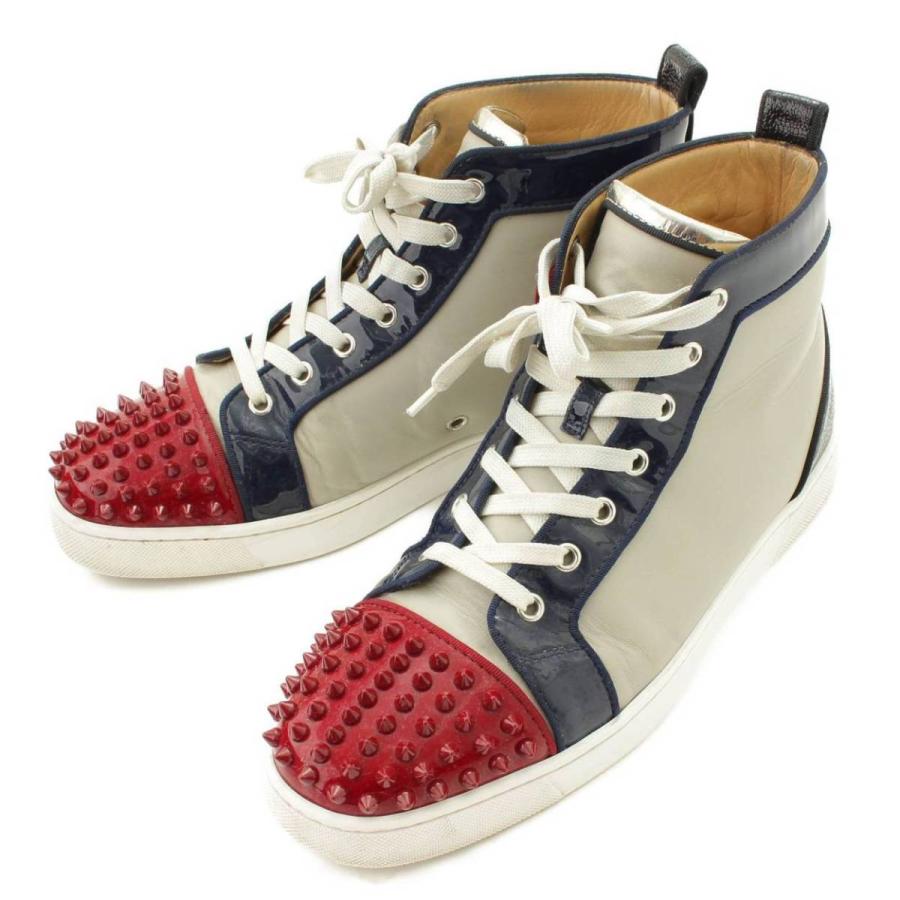 限定価格セール クリスチャン ルブタン Christian Louboutin ルイス ハイカット パテント レザー スニーカー シューズ 42 正規品保証 Web限定 Zoetalentsolutions Com