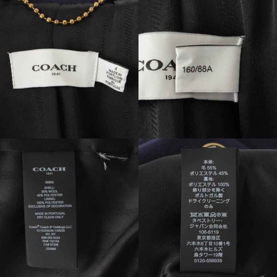 【コーチ】Coach　メルトン Pコート ポロコート ネイビー 4 【中古】【正規品保証】99973｜retrojp｜08