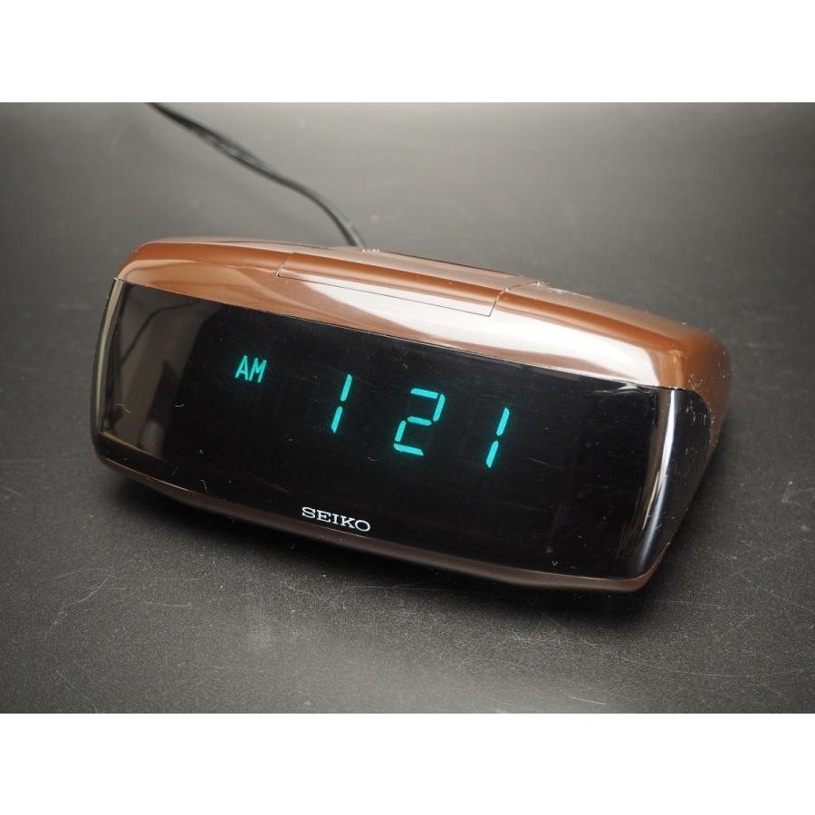 SEIKO Clock ヴィンテージ置時計 ブラウン SEIKO（セイコー） LEDデジタル時計 ブラウン DL503 50-60Hz 日本全国